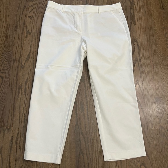LOFT RIVIERA SLIM WHITE ANKLE PANTS - SIZE 14 - Picture 1 of 2